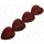 Froschleder Heart Shape 45x20mm_Red Matte