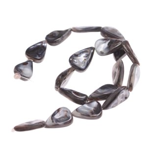 Muschel agate teardrop  / 25x10mm