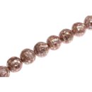 Muschel brownlip round beads cracking / 25mm