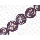resin violet with trocha shell curls UFO 35x12mm