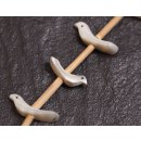 Shell troca  bird hand carving / 5x15mm