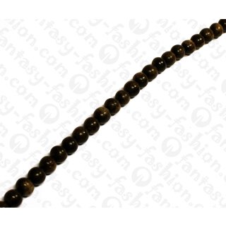 Water Bufallo Horn Round Beads Golden Shiny 10mm / 43pcs.