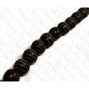Water Bufallo Horn Round Beads with Horizontal Groove...