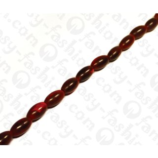Water Bufallo Horn Oval Red Shiny 20x12mm / 21pcs.