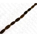 Water Bufallo Horn Flat Oval Golden Shiny 35x15x4mm / 12pcs.