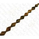 Water Bufallo Horn Diamond Golden Matte 30x20mm / 13pcs.