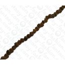 Water Bufallo Horn Dice with Slanted Hole Golden Matte 10mm