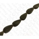 Water Bufallo Horn Teardrop Black Matte 35mm / 6pcs.