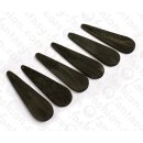 Water Bufallo Horn Flat Teardrop Black Matte 85x4mm / 6pcs.