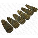 Water Bufallo Horn Flat Teardrop with Skin Black Matte...