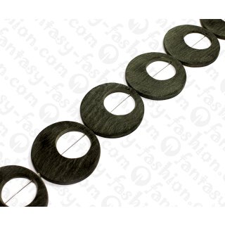 Water Bufallo Horn Flat Round with Calar Black Matte 60mm / 6pcs.