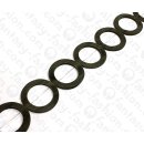 Water Bufallo Horn Ring Black Matte 50mm / 8pcs.