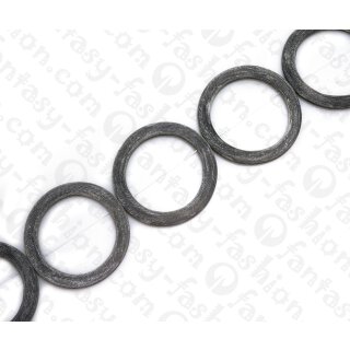 Wasserbüffel Horn Ring Black Matte 58-60mm / 8pcs.