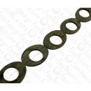 Water Bufallo Horn Oval with Calar Black Matte 75x55x4mm...