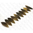 Water Bufallo Horn Eye Shape Caranail White Matte 80x3mm...