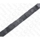 Water Bufallo Horn Square Black Matte 15x15mm / 26pcs.