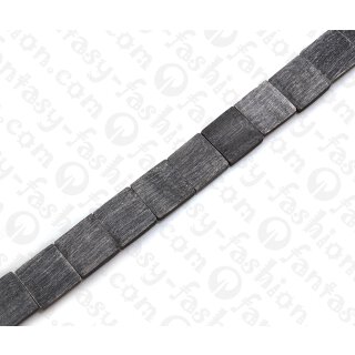 Wasserbüffel Horn Square Black Matte 20x20mm / 21pcs.