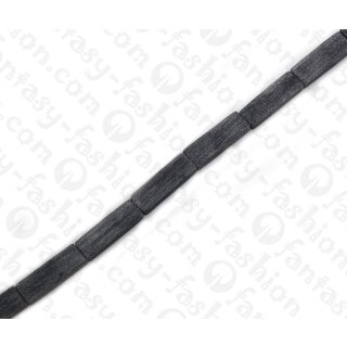 Water Bufallo Horn Rectangle Black Matte 30x10mm / 14pcs.