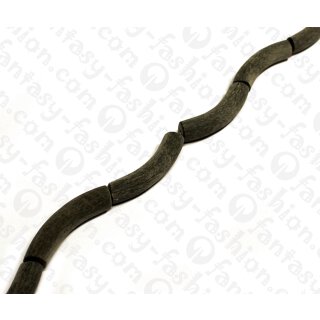 Water Bufallo Horn Bent Tube Black Matte 45x12 / 7pcs.