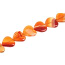 Stone Red line agate heart / 25mm.