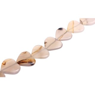 Stone grey agate heart / 25mm.