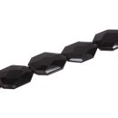 Stone Black obsidian irregular faceted / 55mm.