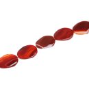Stone Red line agate oval twist / 40mm.