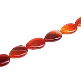 Stone Red line agate teardrops / 38mm.