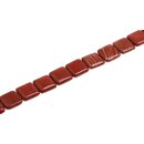 Stone red jasper square / 20mm.