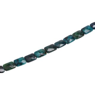 Stein Perlen Green faceted square / 16x12mm.