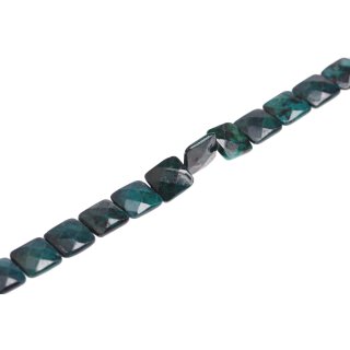 Stone Green faceted square / 16x16mm.