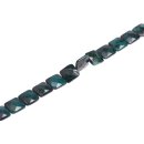 Stein Perlen Green faceted square / 16x16mm.