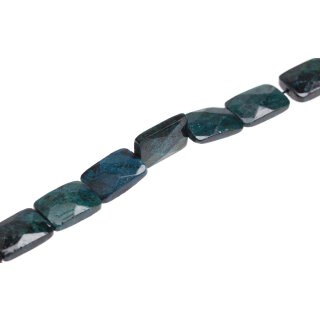 Stone Green faceted square / 22mm.