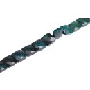 Stone Green faceted square / 20mm.