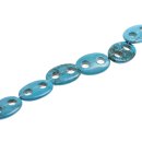 Stone SYN.Turq. oval ring / 35mm.