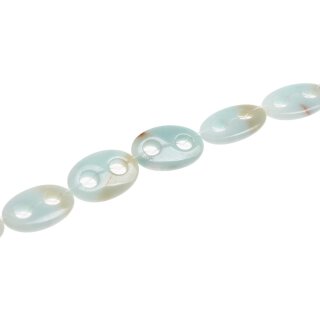Stein Perlen Amazonite  oval ring / 35mm.