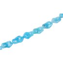 Stone Dyed blue crazy agate oval ring / 30mm.