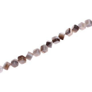 Stone grey agate dice / 10mm.