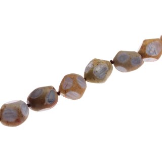 Stein Perlen grey agate round irregular / 30mm.