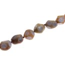 Stein Perlen grey agate round irregular / 30mm.