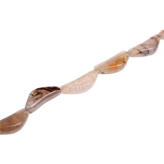 Stein Perlen grey agate half moon / 45mm.