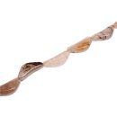 Stein Perlen grey agate half moon / 45mm.