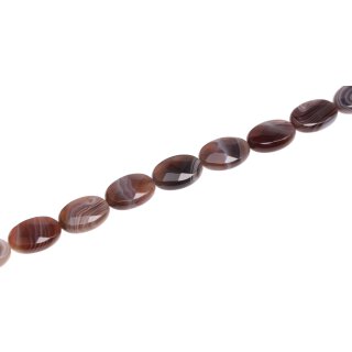 Stone grey agate oval  faceted / 25mm.