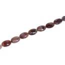 Stein Perlen grey agate oval  faceted / 25mm.