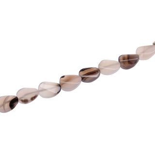 Stone grey agate oval twist / 20mm.
