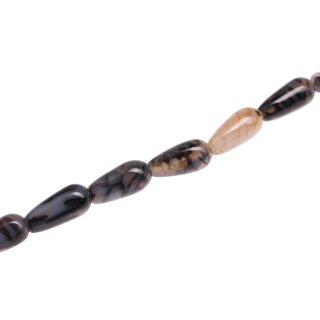 Stone grey agate teardrops / 30mm.