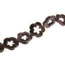 Stein Perlen dyed stripe jasper flower / 33mm.