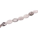 Stein Perlen Grey cloudy QZ oval    / 20mm.