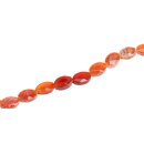 Stein Perlen red line agate oval faceted / 18mm.