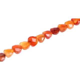 Stone red line agate heart / 15mm.